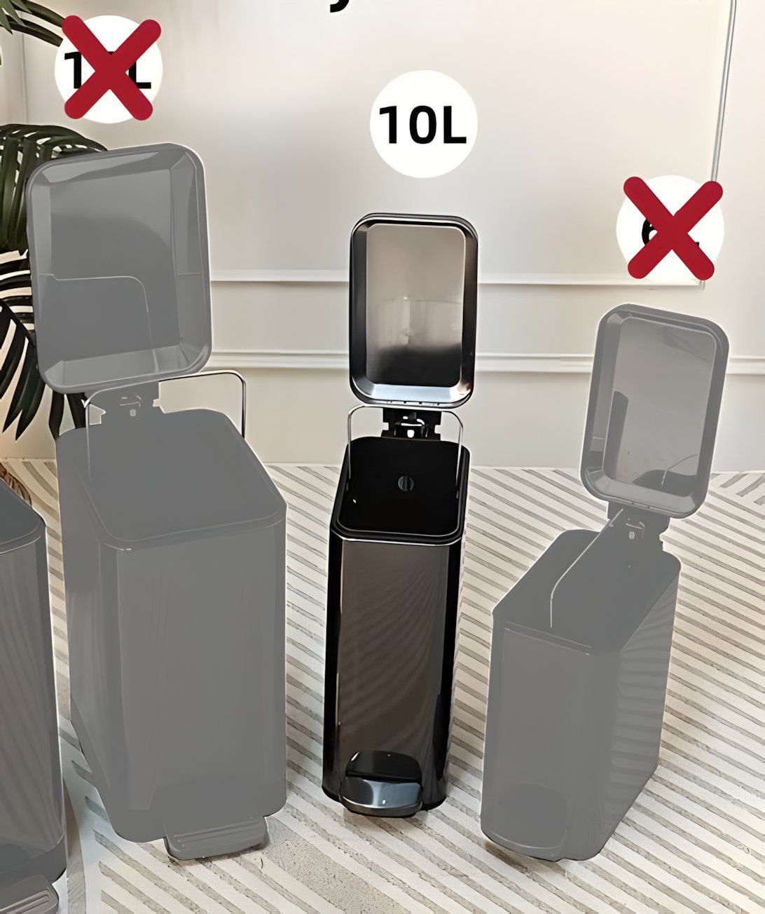 Cestini per rifiuti: Abfall Treteimer 10L mit Inneneimer - Edelstahl - soft Close – Nuovo e nell'imballaggio originale da Wald AR venduto da Paul- 1