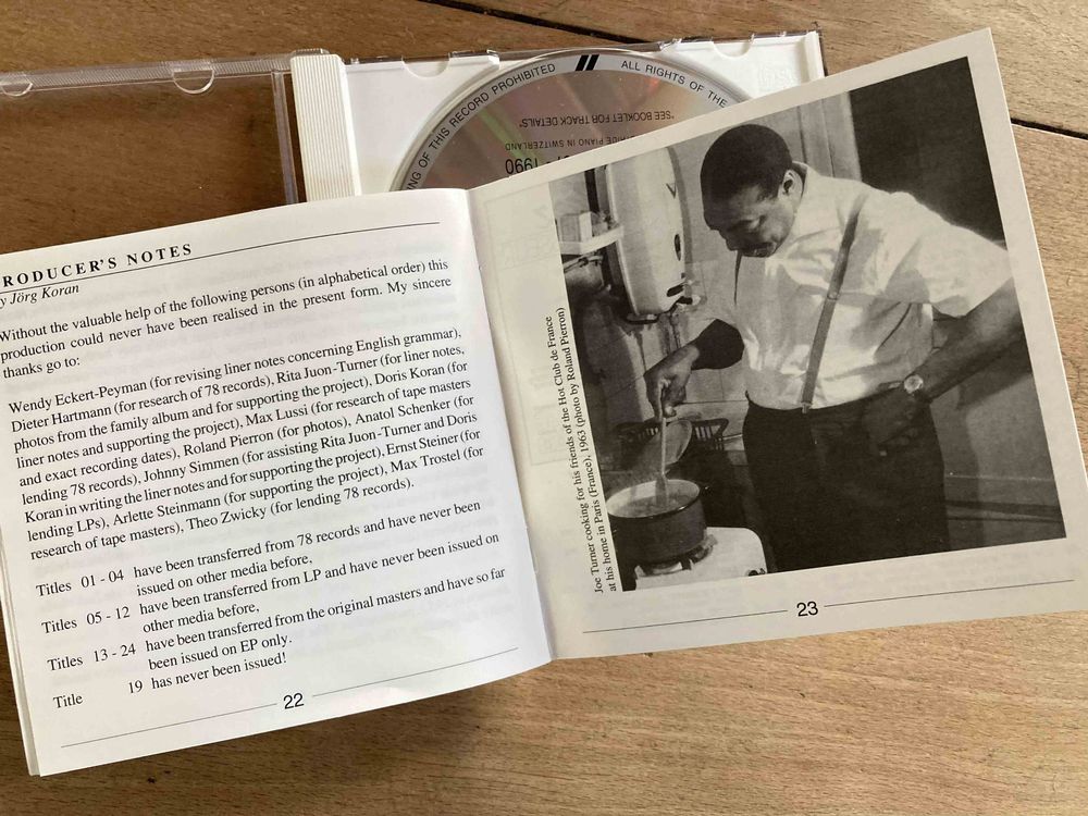 Joe Turner In Switzerland (mit John Ward ua.) 24 S. Booklet (Gebraucht