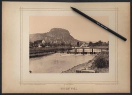 Fotografie Singen, Flussartie mit Mühle