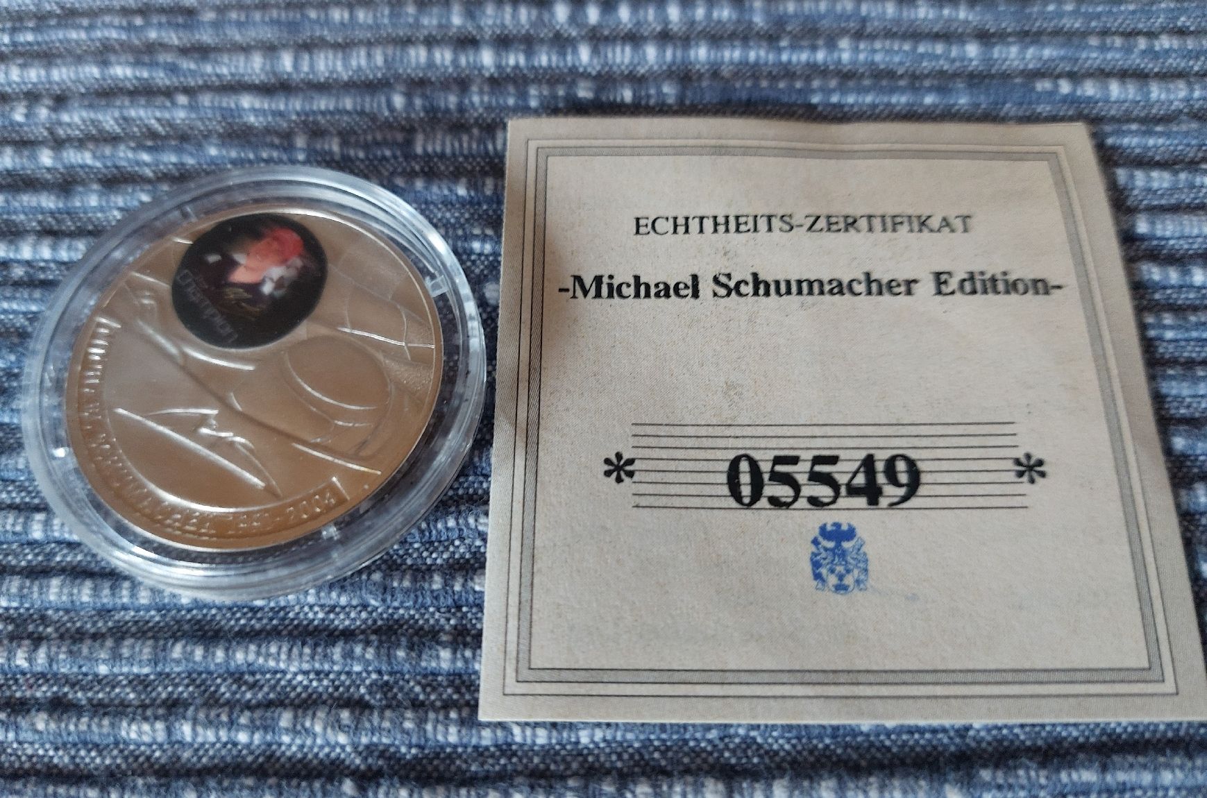 Medaglie: Michael Schumacher Jubiläums-Gedenkmedaille  – Nuovo e nell'imballaggio originale da Summaprada venduto da nora014