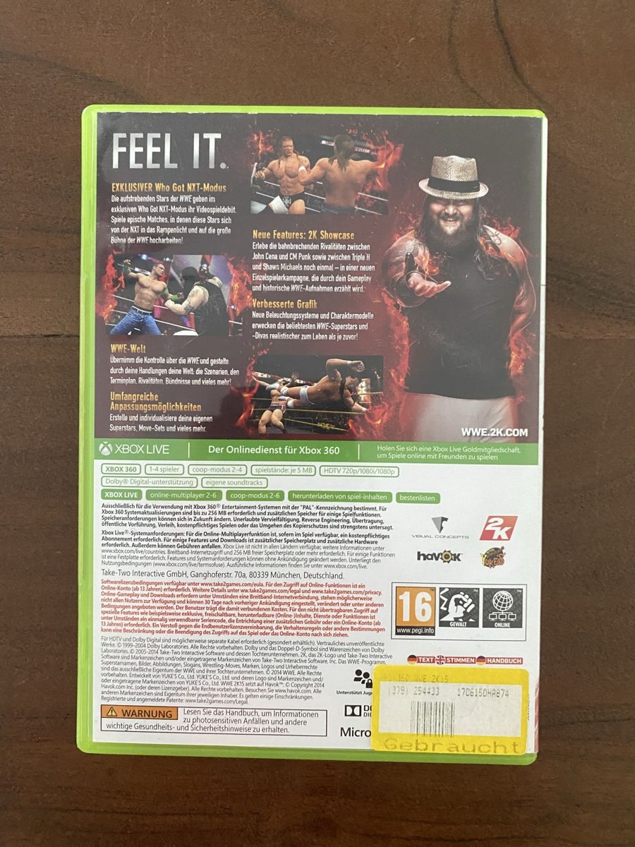 Microsoft Giochi: W2K15 für Xbox 360 – Usato da Thunstetten venduto da Virus_33 2