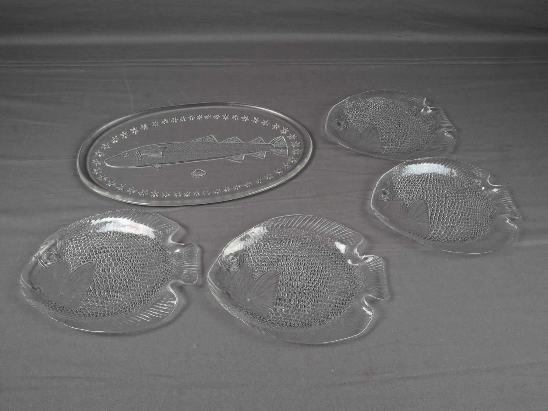 Set di piatti: GLASTELLER Fisch, 5er Set – Usato da Steinen venduto da Restwert_Steinen