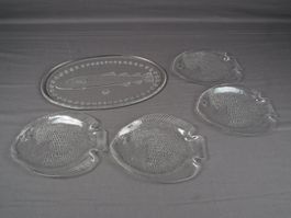 GLASTELLER Fisch, 5er Set