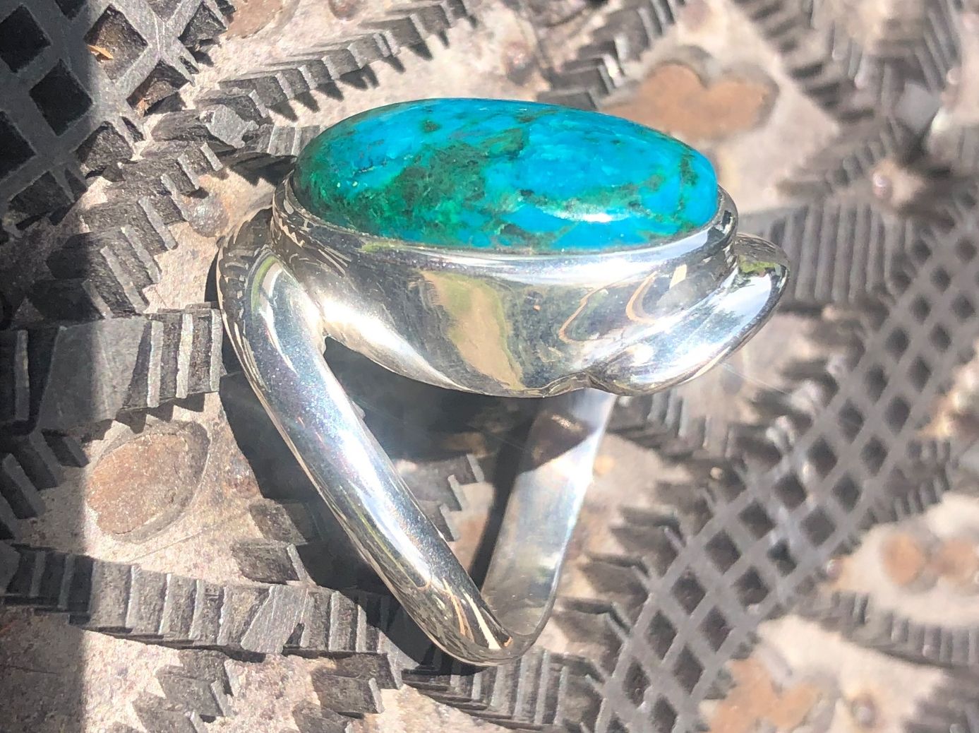Anelli: CHRYSOKOLLA  Cabochon Silber Ring !!! Grösse: 55 – Nuovo (secondo la descrizione) da Seftigen venduto da tigers12 4