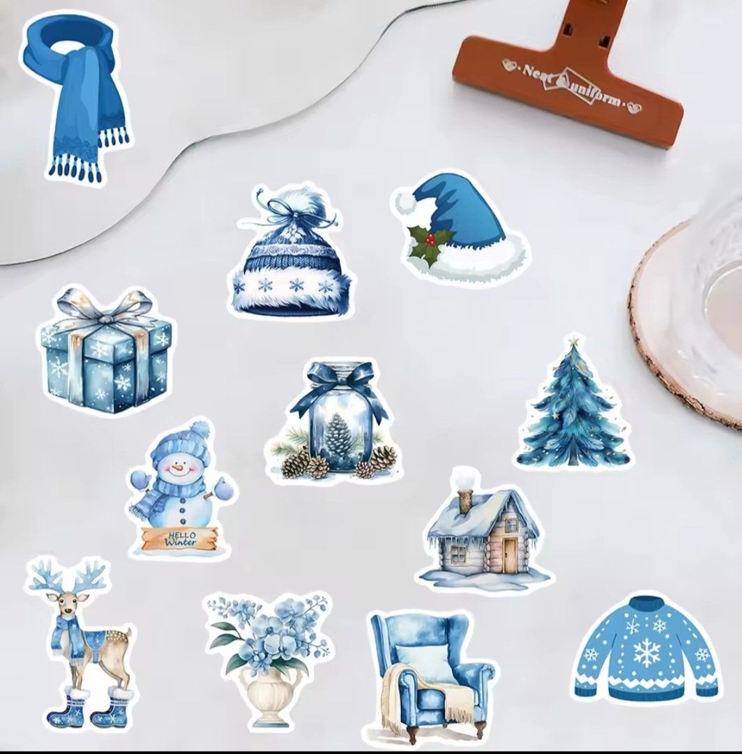 Sticker: 50 Aufkleber Sticker - blauer Winter – Nuovo e nell'imballaggio originale da Basel venduto da kun_2hnm 1