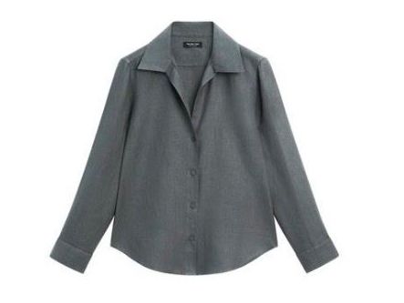 Massimo Dutti Camicette: New Massimo Dutti Leinen Graue Bluse M – Nuovo e nell'imballaggio originale da Zumikon venduto da NG1979