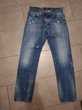 Kiton Jeans Napoli Hose handgefertigte Gr. 49 35 Slim - NEU
