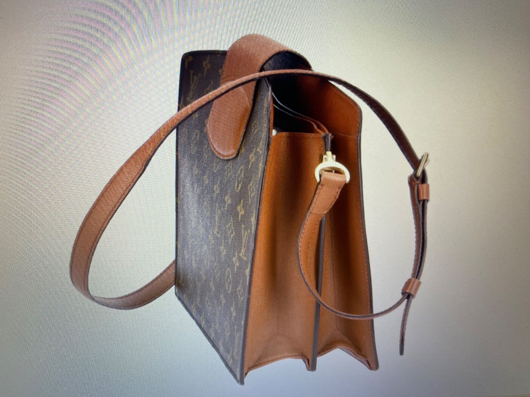 Louis Vuitton Taschen: Louis Vuitton Courcelles Monogram Canvas, 30x24.5cm – Neu (gemäss Beschreibung) aus Winkel von ferrari2022 5