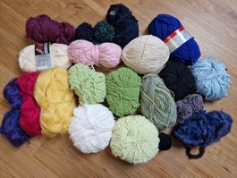 Wollresten zum Stricken und Häkeln