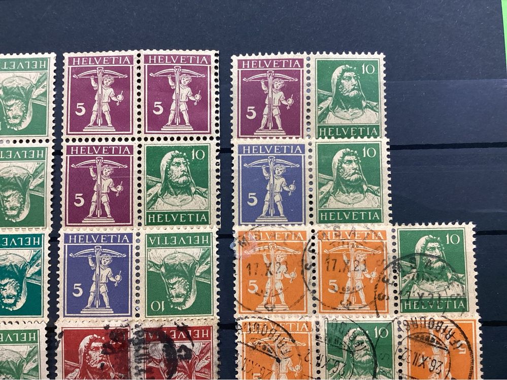 🇨🇭Lot Kehrdrucke/Zusammenhängend mit Falz (Neu (gemäss Beschreibung ...