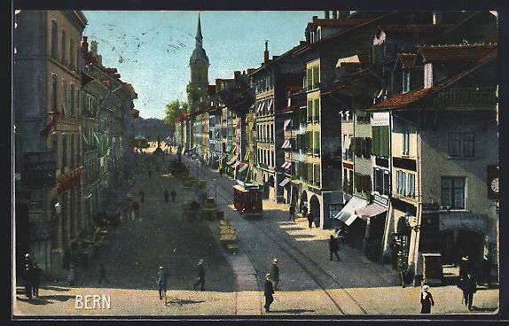 Ansichtskarten: Bern, Strassenpartie mit Geschäften und – Gebraucht aus Berlin von bartko-reher