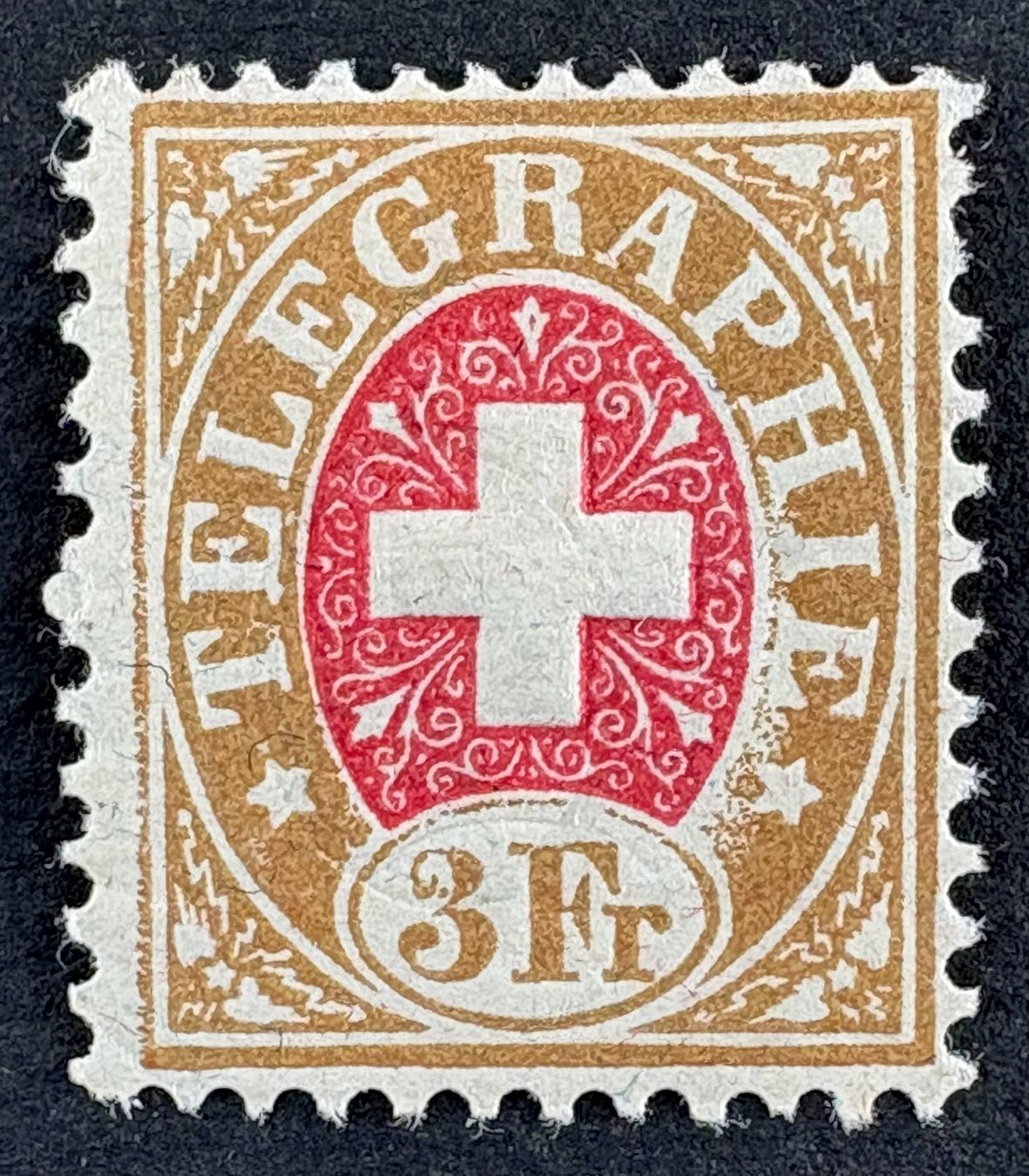 Tutti i francobolli: TELEGRAPHENMARKE 3 FRANKEN – Usato da Ostermundigen venduto da Wyatt-Earp