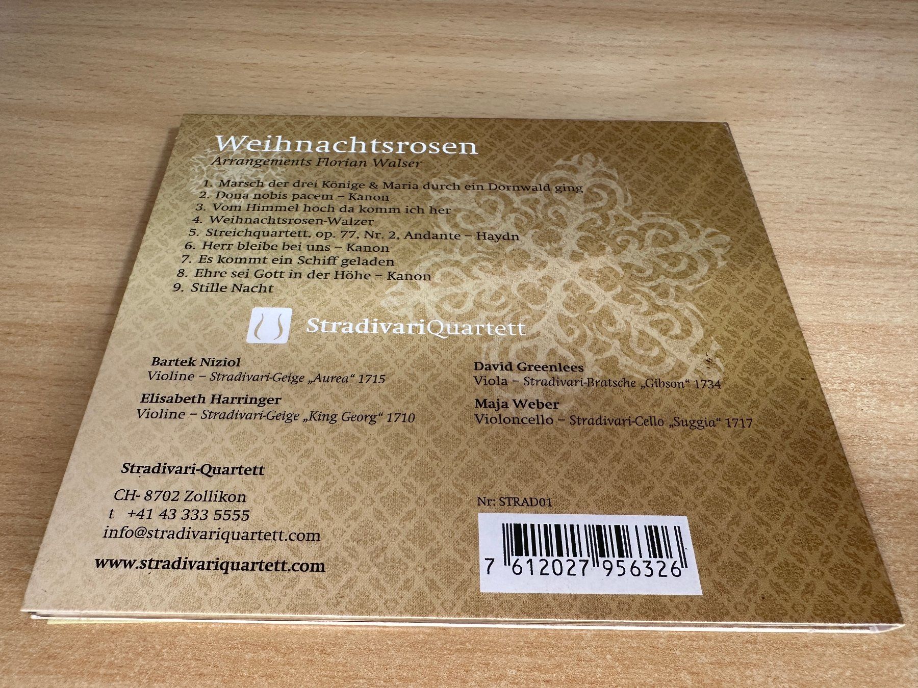 CD: Stradivari-Quartett – Weihnachtsrosen – Usato da Rikon im Tösstal venduto da Alpenmutz 1