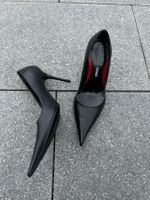 Elegante schwarze Leder Pumps / High Heels – Made in Italy –