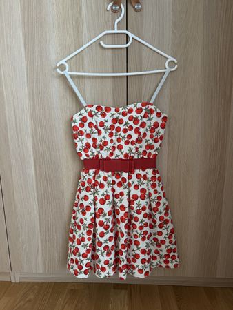 Rinascimento Italy Cherry Print Dress - Size Small 