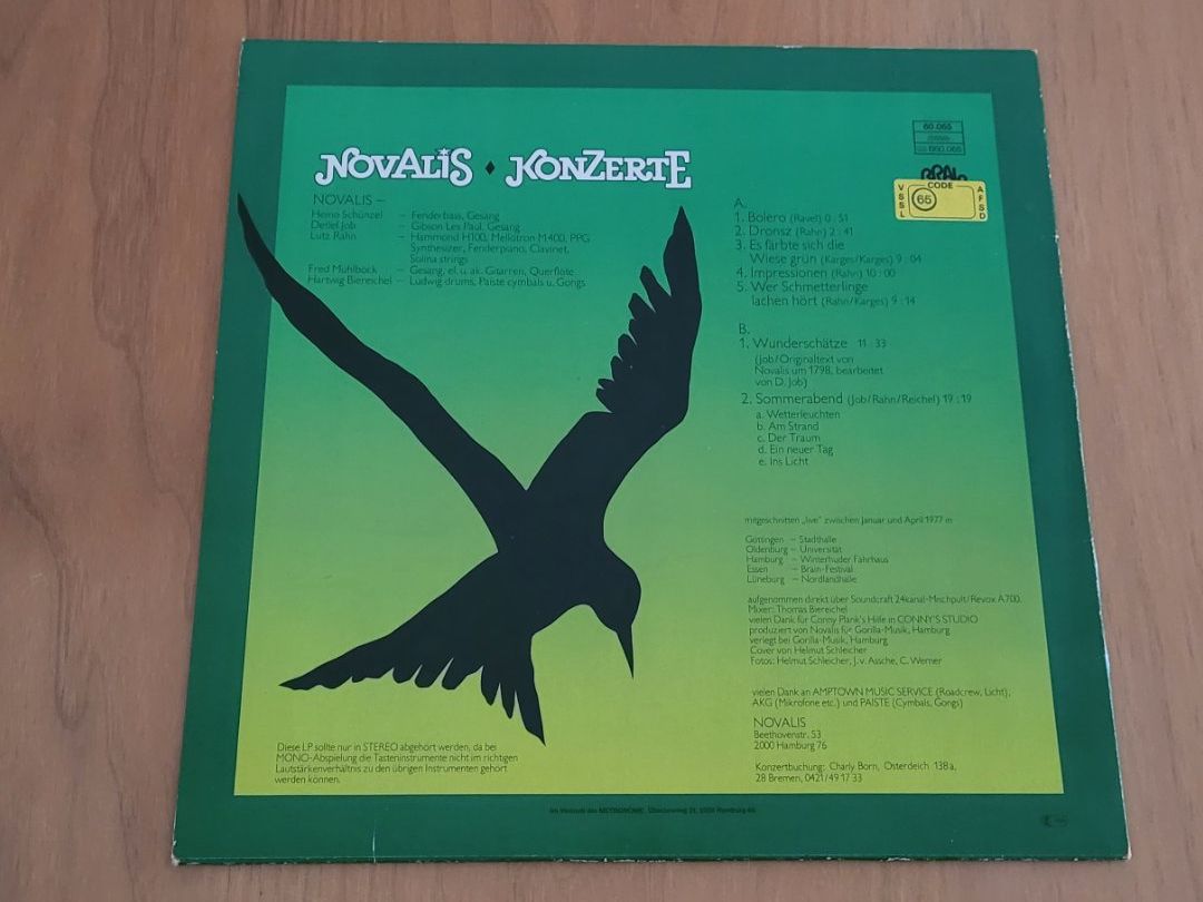 Schallplatten: LP  Novalis – Gebraucht aus Martigny von MZ-67 1