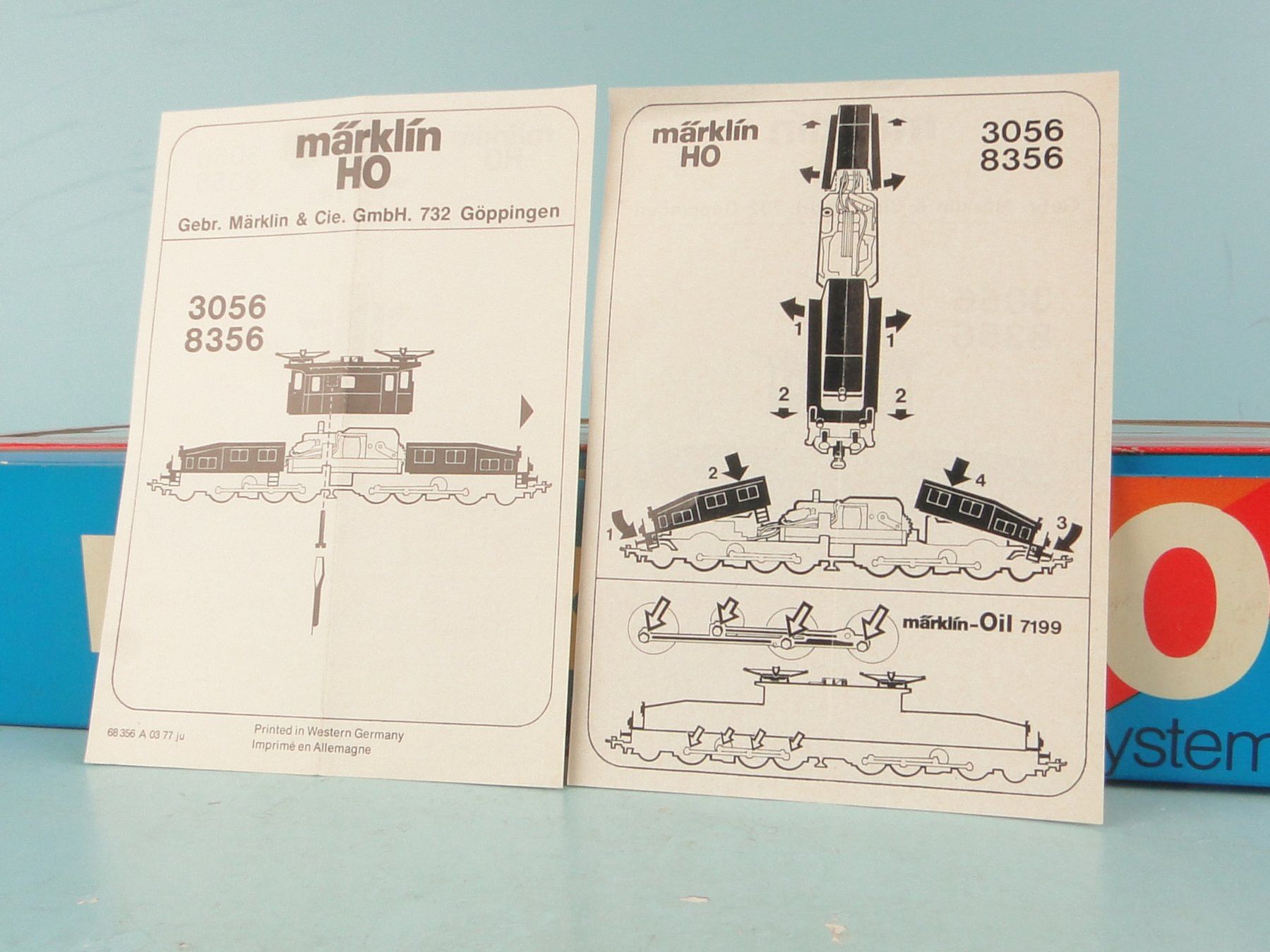 Märklin Modellini di ferrovie: Märklin leerer Karton 3056 SBB Krokodil – Usato da Bülach venduto da cann11 2
