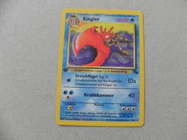Kingler Pokémon Sammelkarte 1. Edition Ausgabe 1999 - 2000