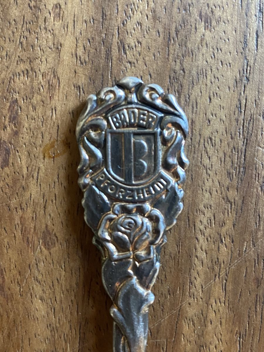 Cuillères: Löffel mit Wappen Bader Pforzheim versilbert – D'occasion à Thörishaus par luc_nsv9 1