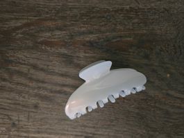 Schmuck: Haarklammer weiss irisierend