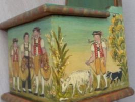 Alte Salz-Dose orginal Appenzeller motiv Handm.