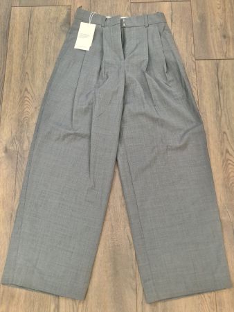 100% Wolle COS Hose grau weit geschnitten 34 neu mit Etikett