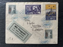 1924 Premier vol Flugpost GRENCHEN-ZÜRICH 13.IV.24 RARE!