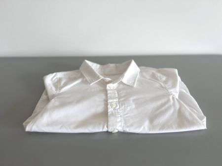 Baby / Kinder Hemd Weiss Langarm Baumwolle Gr. 92