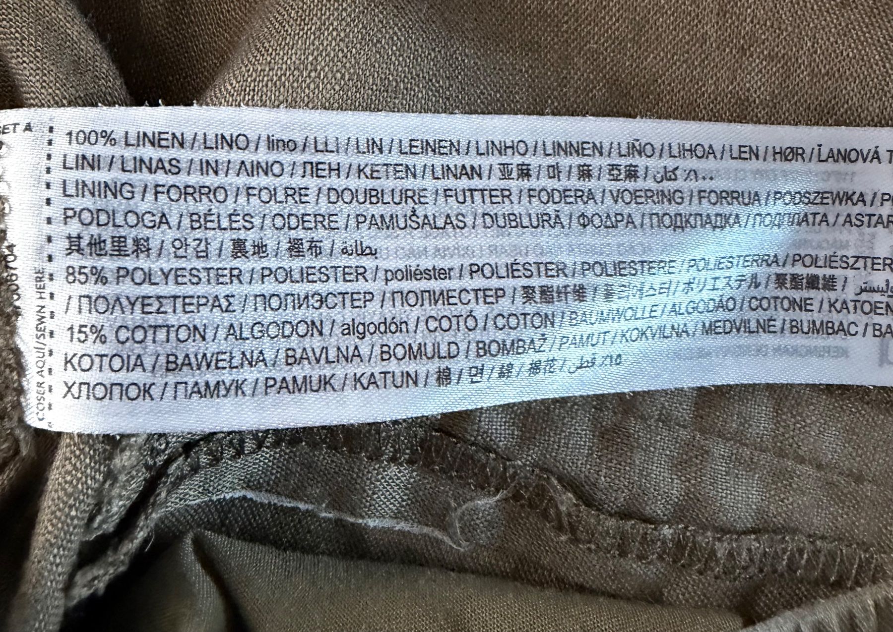 Mango Pantaloni: MNG Leinenhose khaki 💚 – Usato da zürich venduto da vintage12 8