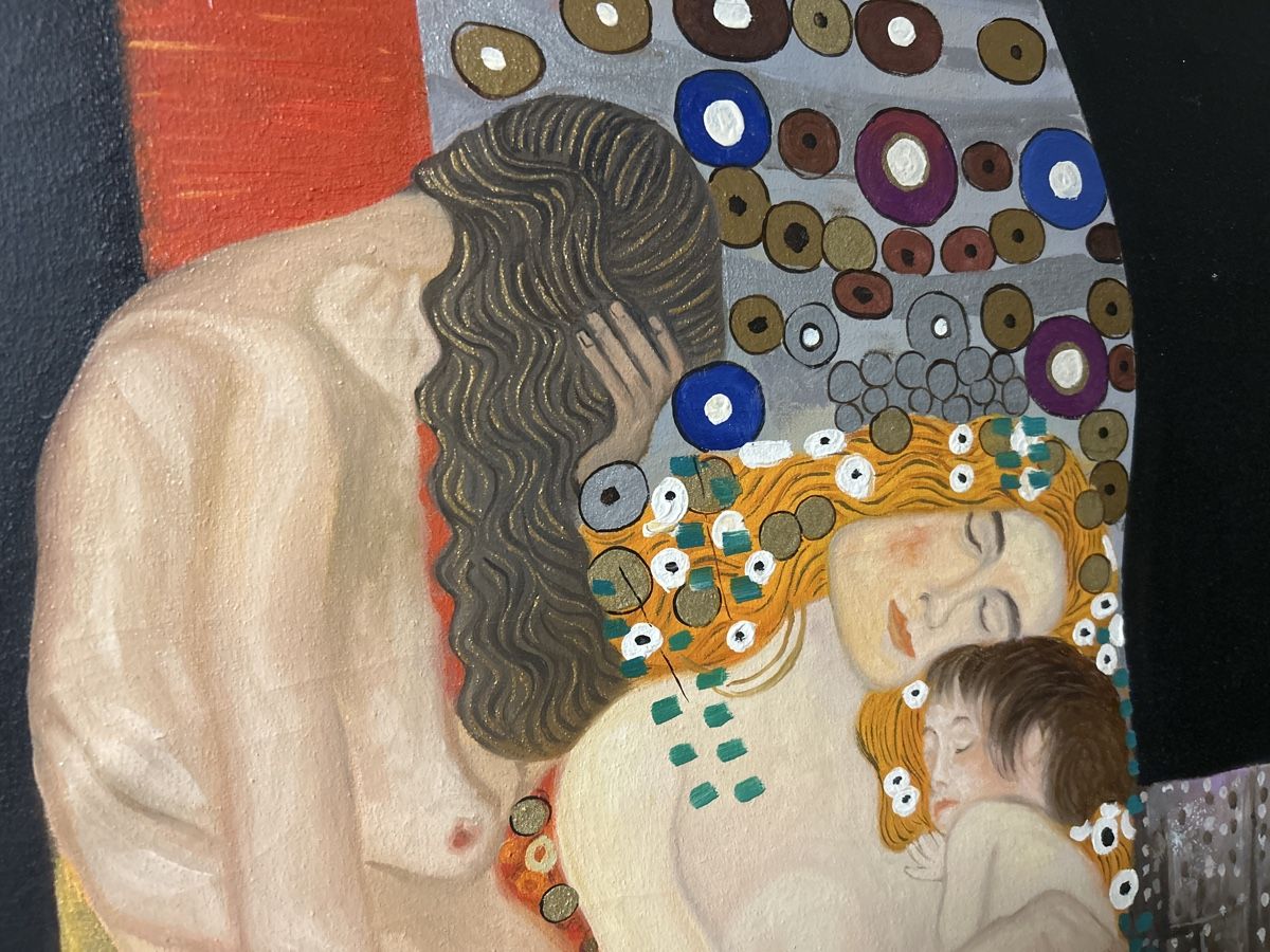 Gemälde: Gemälde im Stil von Gustav Klimt, Ölgemälde – Gebraucht aus Glarus von KunstWerkEr-LS87 4
