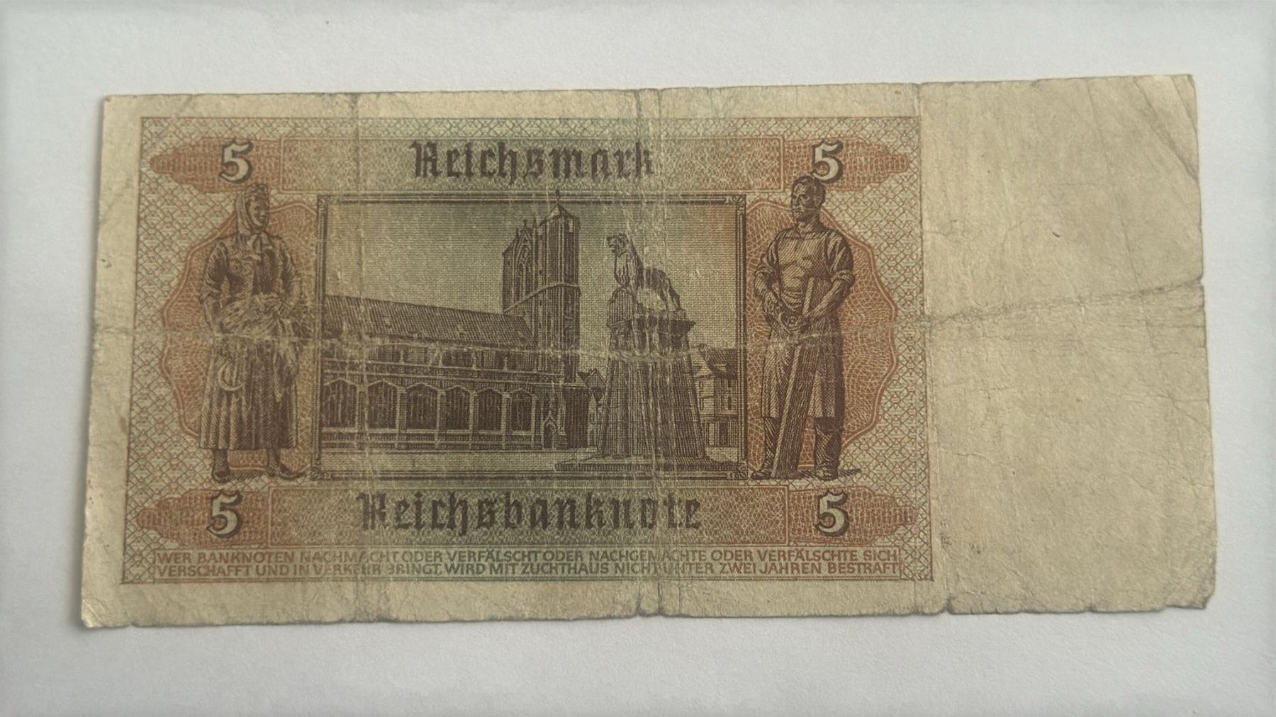 Banconote: 5 DM Note 1942 – Usato da wattwil venduto da Nafri07 1