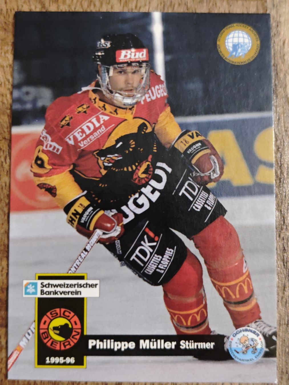 Carte collezionabili: Philippe Müller SC Bern - seltene Eishockey Karte 95/96 – Usato da Dübendorf venduto da kb86_MOVIE