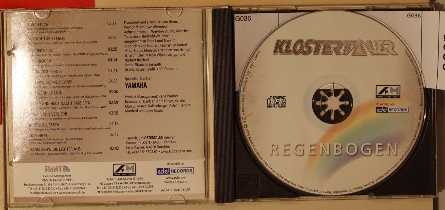 CDs: Klostertaler – Regenbogen – Gebraucht aus Luzern von CONTENTI 1