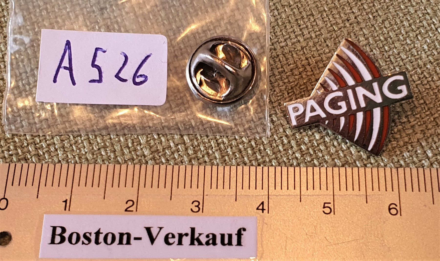 Pins: A526B - Pin PTT Telecom Swisscom Paging – Gebraucht aus Reinach BL von Boston-Verkauf 2