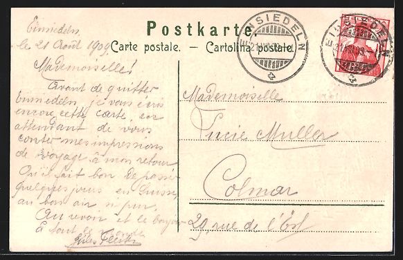 Cartes postales: Litho Einsiedeln, Kloster, Gnaden-Mutter – D'occasion à Berlin par bartko-reher 1