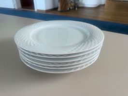 6 Hutschenreuther „Scala Bianca“ 29 cm Porzellan Teller