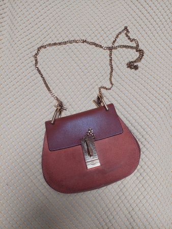 Chloe bag drew suede small brown