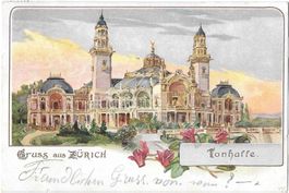 Zürich Lithografie Tonhalle