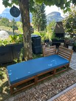IKEA NÄMMARÖ Gartenbank mit blauer Auflage 
