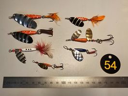 Köder Spinner Löffeli 7er Set Abu Garcia Reflex usw.