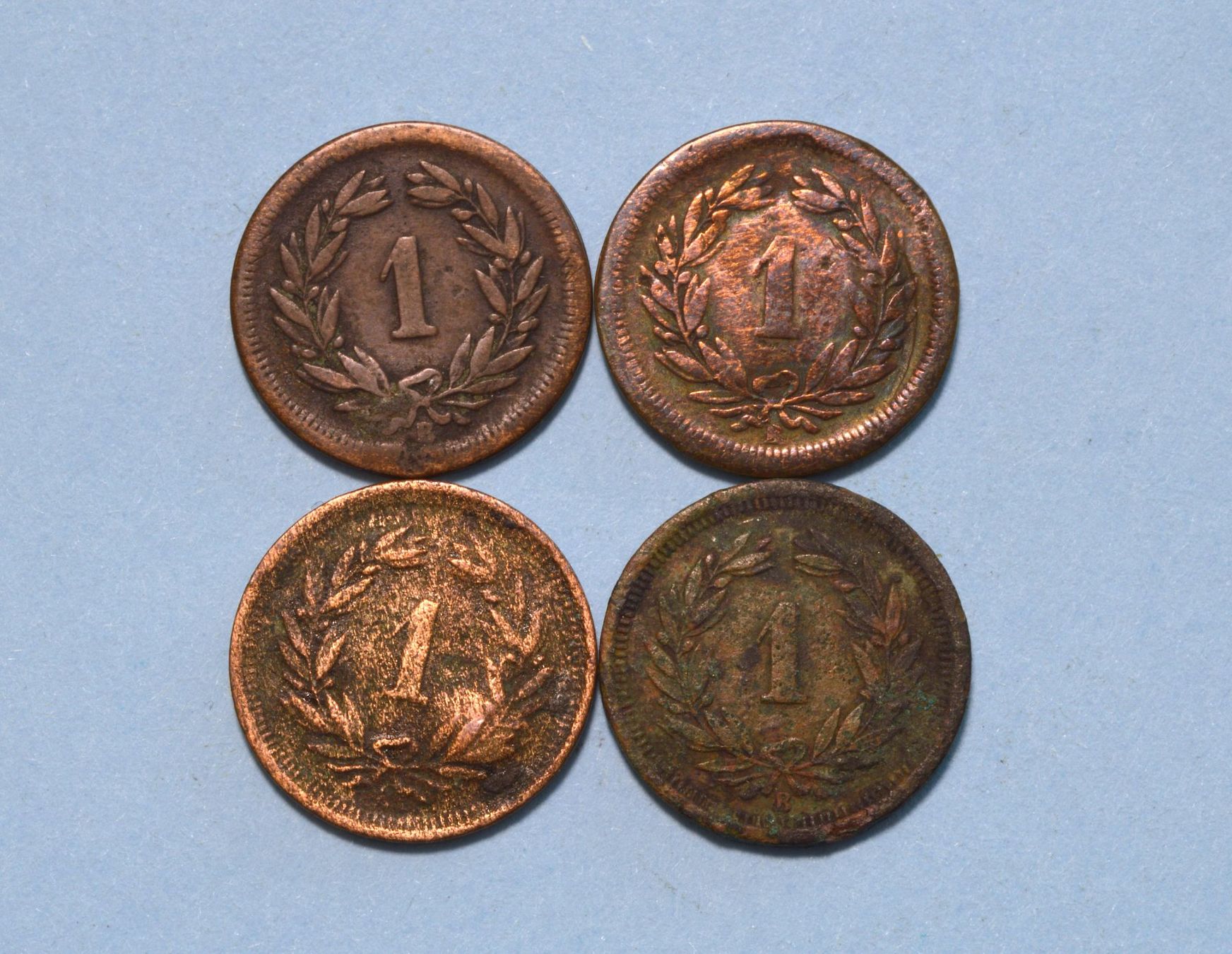 Toutes les monnaies: 4 x 1 Rappen – D'occasion à Oberglatt ZH par dil_85sh 1