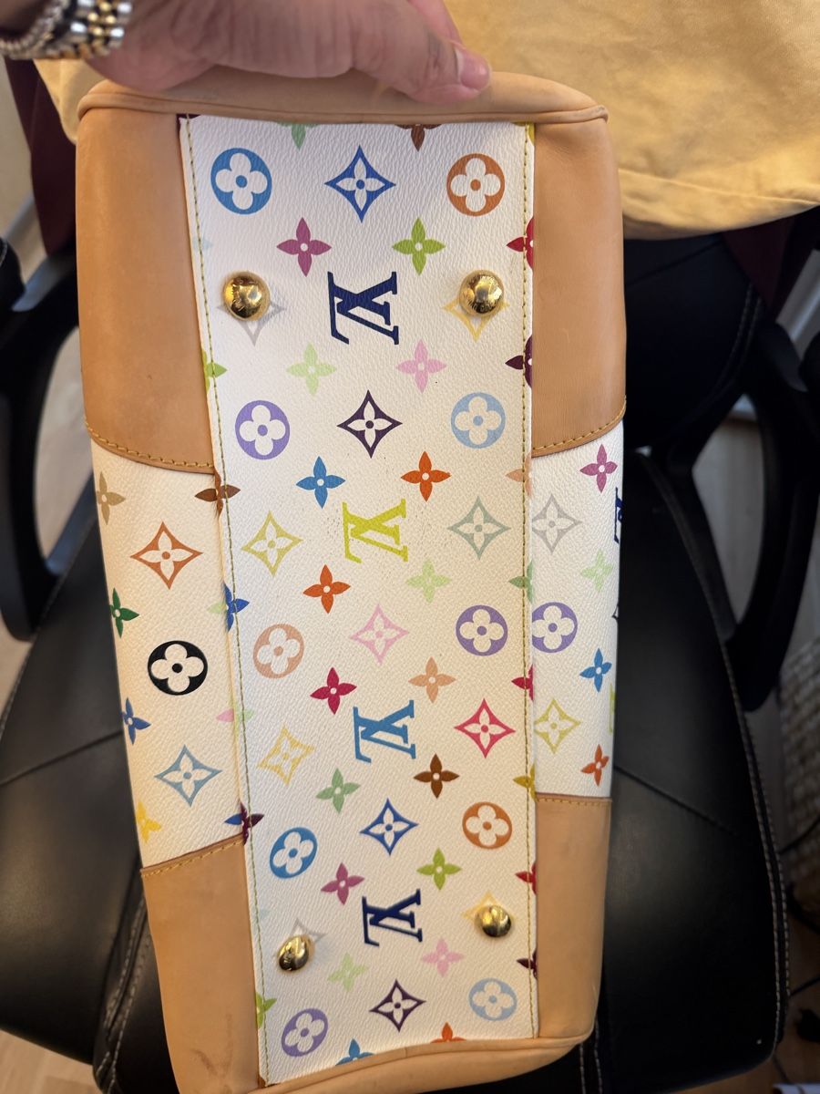Louis Vuitton Borse da donna: Louis Vuitton White Multicolor Handbag - Preloved Bag! – Usato da Zürich venduto da Bybyana 3
