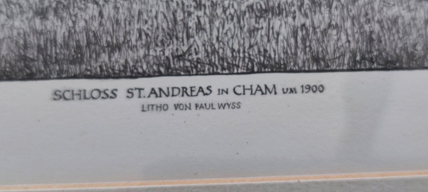 Grafica & Litografie: Original-Lithographie "Schloss Andreas in Cham um 1900" – Usato da Stäfa venduto da Rampensau 2