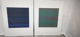 Gido Wiederkehr – 2 signierte Op-Art Serigrafien 1986 limiti