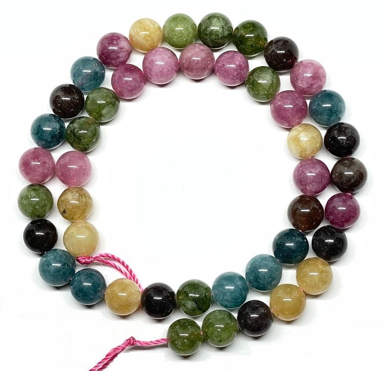 Edelsteinkette Bunte Edelsteine Als Halskette"Harlekin" 59 Cm Lang