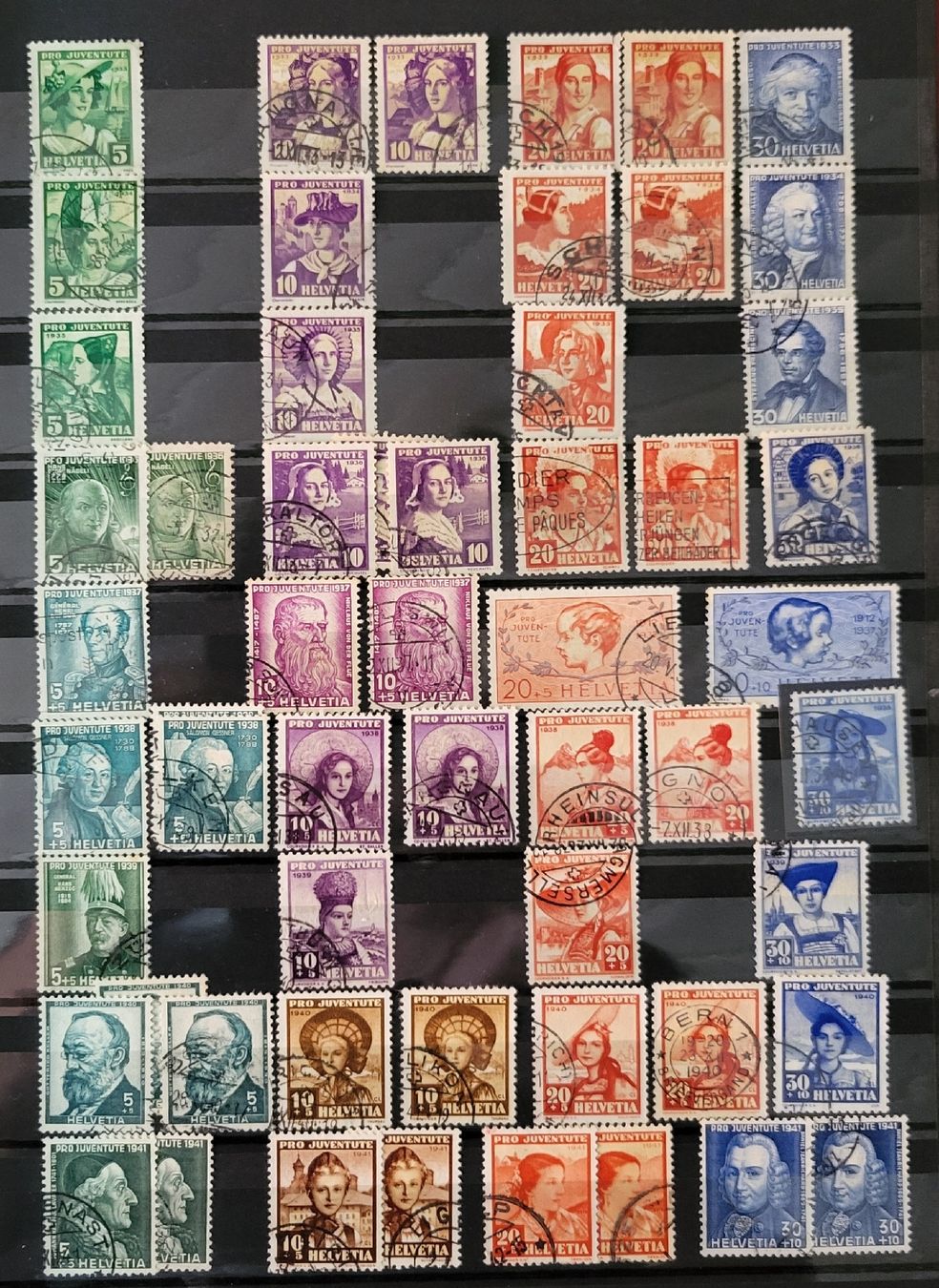 Tous les timbres: Briefmarken Sammlung Pro Juventute  – D'occasion à Thun par harry999 2