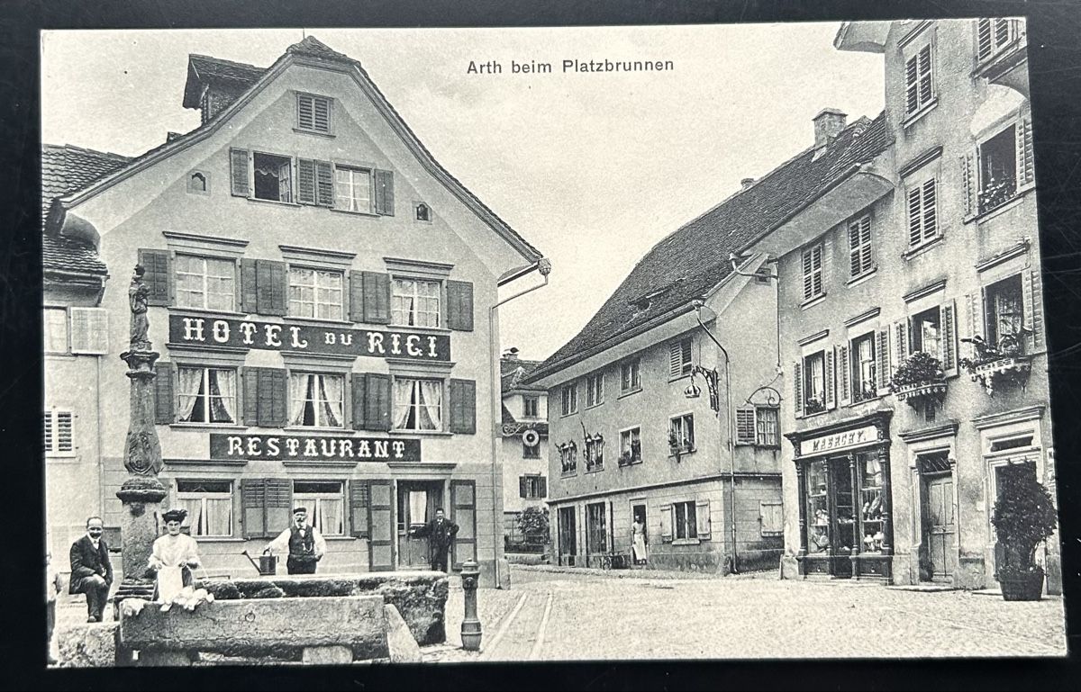 Cartoline postali: Arth beim Platzbrunnen – Usato da Horw venduto da Tellbub