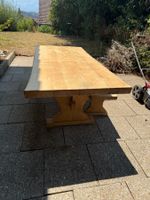 Solid Oak Table and Matching Bench