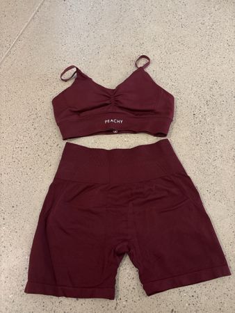 Peachy Sport Set, Weinrot, Grösse M