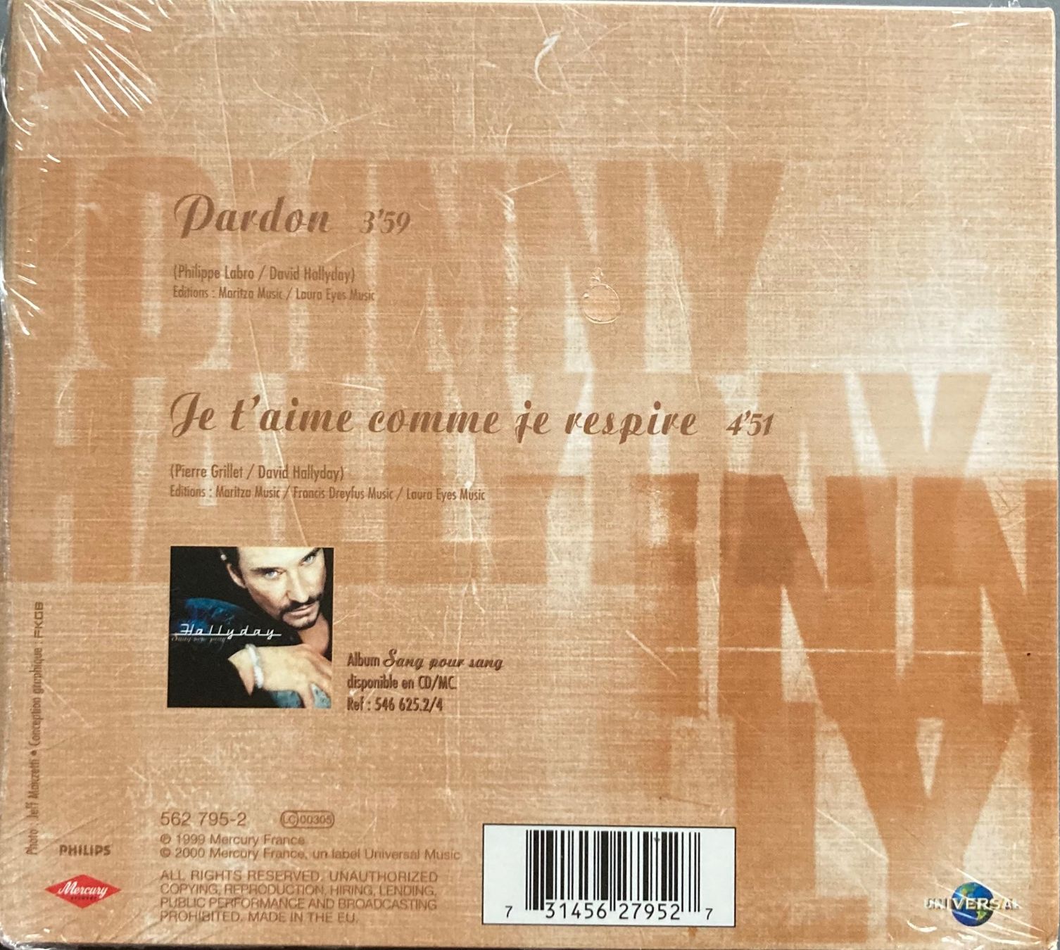 Dischi in vinile: JOHNNY HALLYDAY - PARDON – Nuovo e nell'imballaggio originale da Poliez-Pittet venduto da Newtown-Records 1